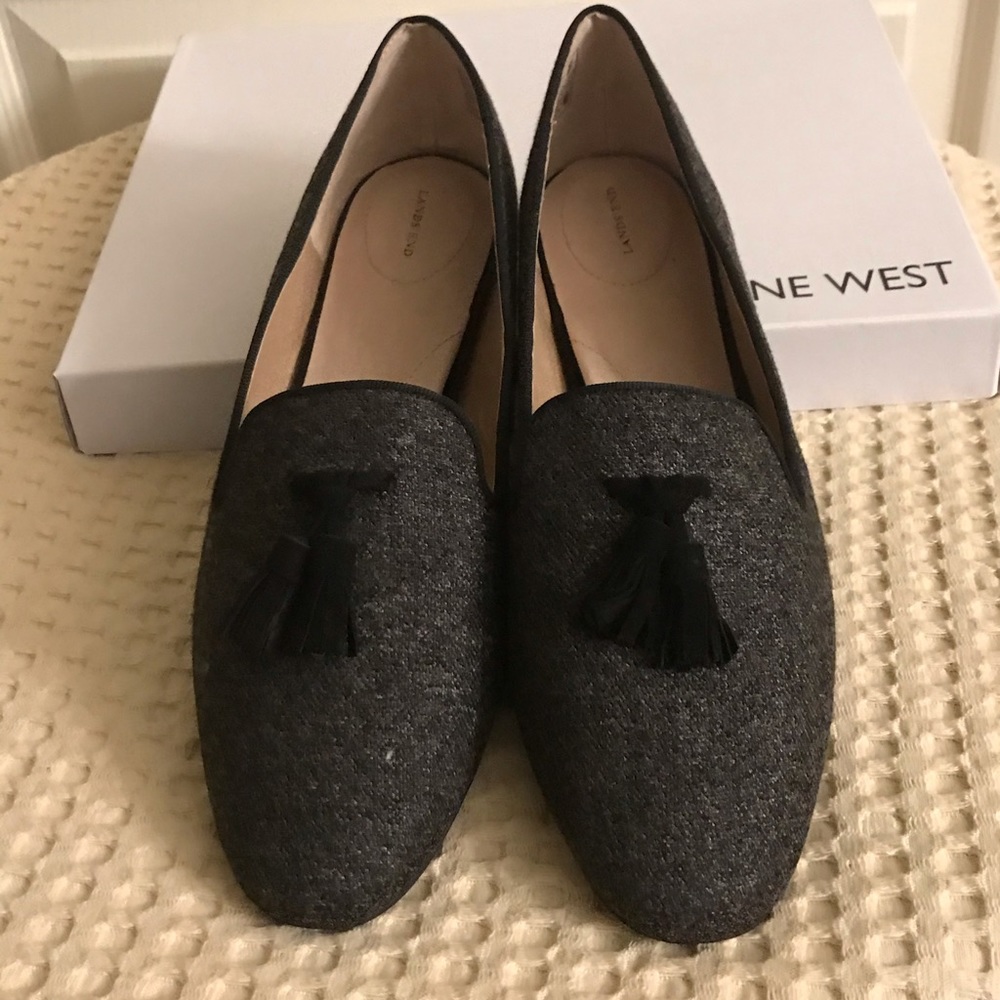 Lands End Heather Tasseled Flat Size 9.5